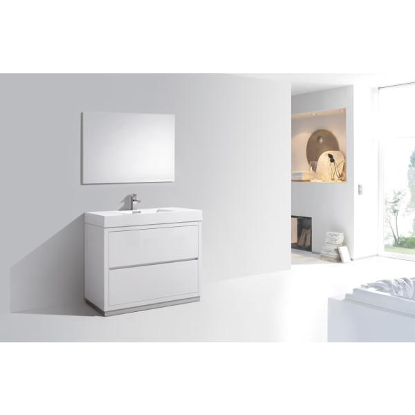KubeBath FMB40 Bliss 40 Inch Floor Mount Modern Bathroom Vanity