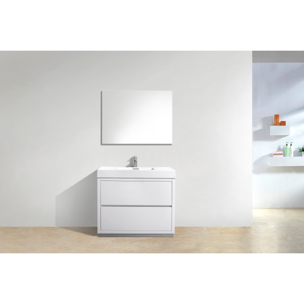 KubeBath FMB40 Bliss 40 Inch Floor Mount Modern Bathroom Vanity