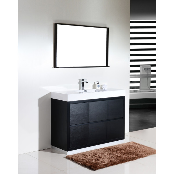 KubeBath FMB48 Bliss 48 Inch Free Standing Modern Bathroom Vanity