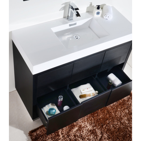 KubeBath FMB48 Bliss 48 Inch Free Standing Modern Bathroom Vanity