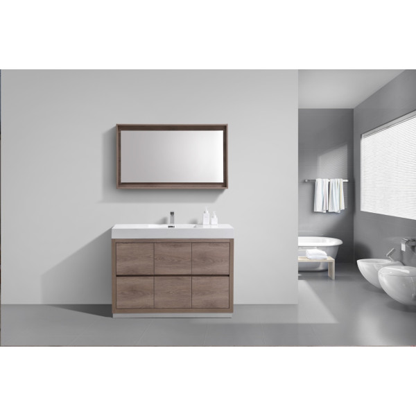 KubeBath FMB48-BTN Bliss 48" Butternut Free Standing Modern Bathroom Vanity