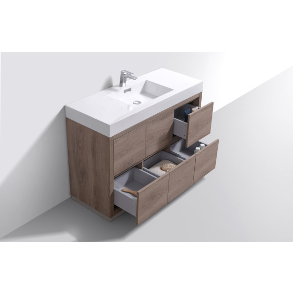 KubeBath FMB48-BTN Bliss 48" Butternut Free Standing Modern Bathroom Vanity