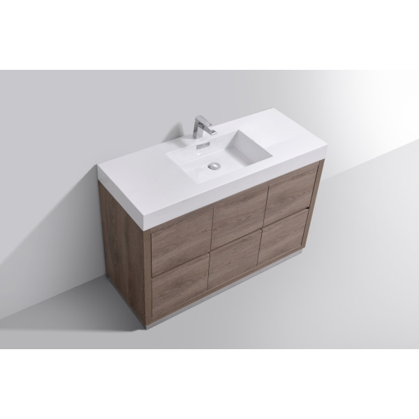 KubeBath FMB48 Bliss 48 Inch Free Standing Modern Bathroom Vanity