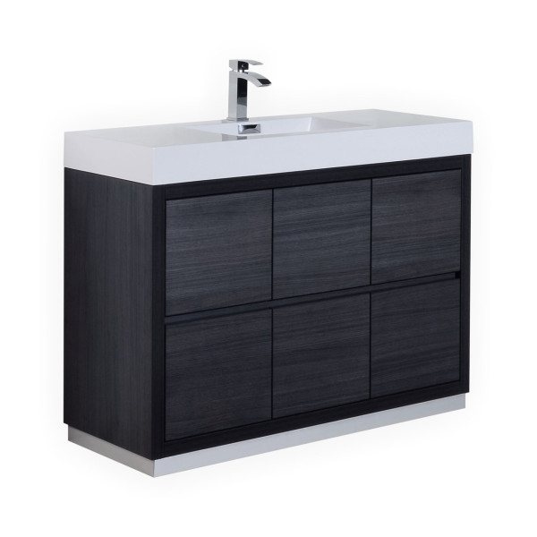 KubeBath FMB48 Bliss 48 Inch Free Standing Modern Bathroom Vanity