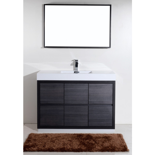 KubeBath FMB48 Bliss 48 Inch Free Standing Modern Bathroom Vanity