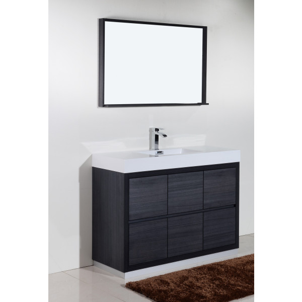 KubeBath FMB48 Bliss 48 Inch Free Standing Modern Bathroom Vanity
