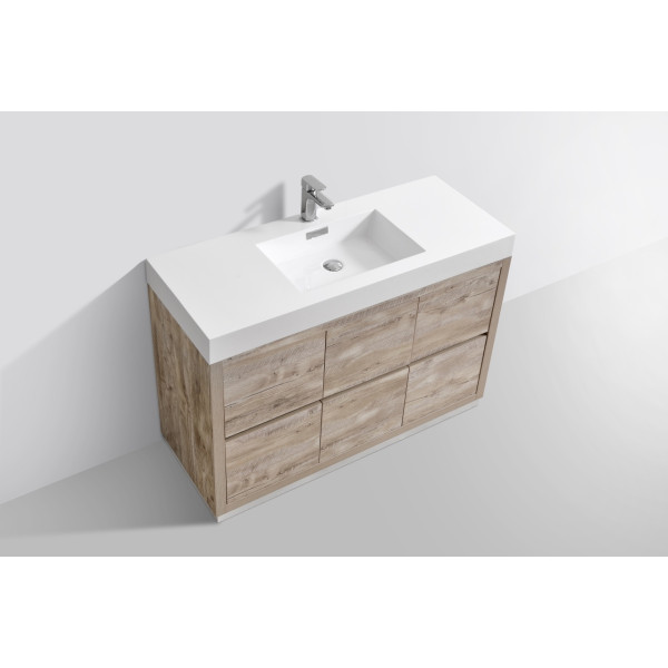 KubeBath FMB48 Bliss 48 Inch Free Standing Modern Bathroom Vanity