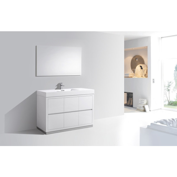 KubeBath FMB48 Bliss 48 Inch Free Standing Modern Bathroom Vanity