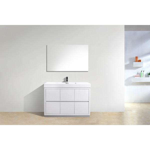 KubeBath FMB48 Bliss 48 Inch Free Standing Modern Bathroom Vanity