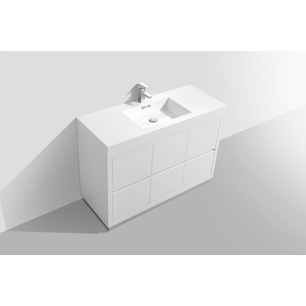 KubeBath FMB48 Bliss 48 Inch Free Standing Modern Bathroom Vanity