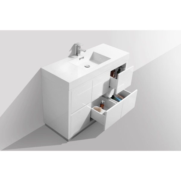 KubeBath FMB48 Bliss 48 Inch Free Standing Modern Bathroom Vanity