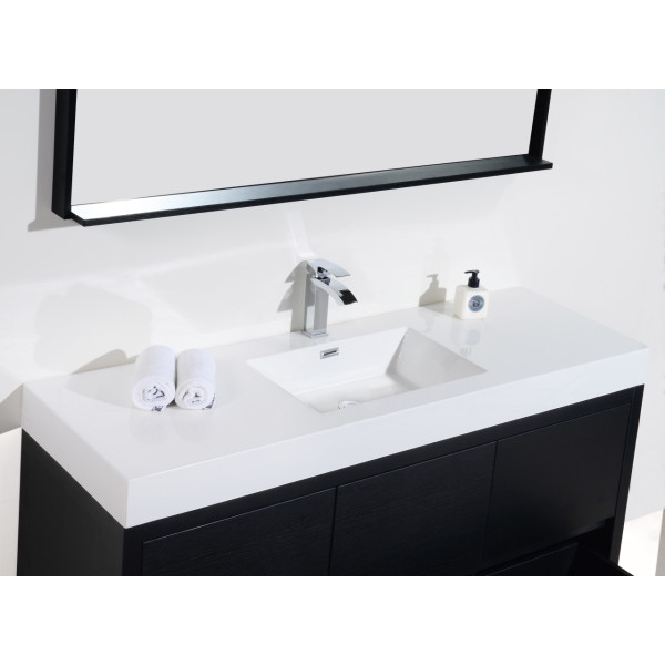 KubeBath FMB60S Bliss 60" Single Sink Free Standing Modern Bathroom Vanity