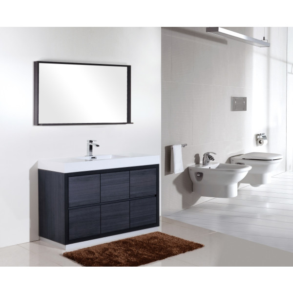 KubeBath FMB60S Bliss 60" Single Sink Free Standing Modern Bathroom Vanity