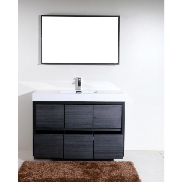 KubeBath FMB60S Bliss 60" Single Sink Free Standing Modern Bathroom Vanity