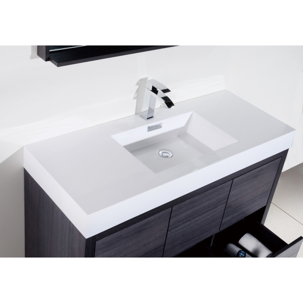 KubeBath FMB60S Bliss 60" Single Sink Free Standing Modern Bathroom Vanity
