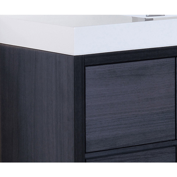KubeBath FMB60S Bliss 60" Single Sink Free Standing Modern Bathroom Vanity