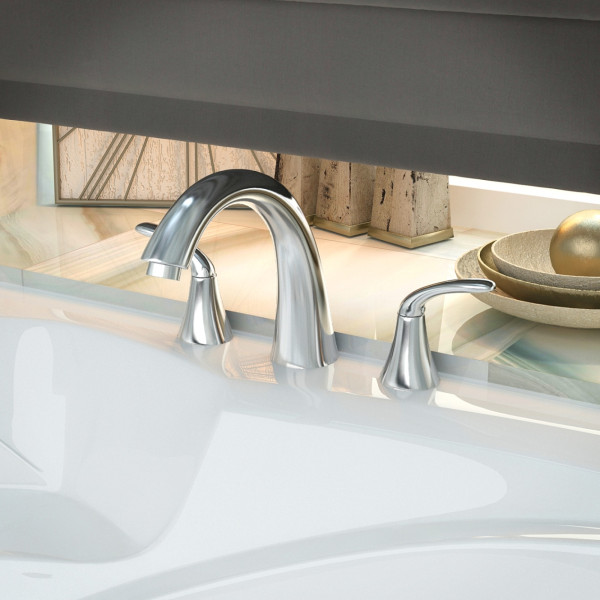 ANZZI FR-AZ073 Note Two Lever Handles Roman Tub Faucet In Polished Chrome