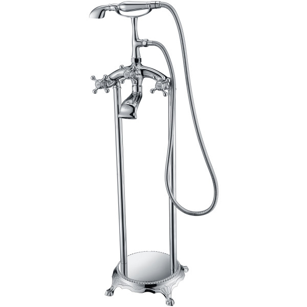 ANZZI FS-AZ0052 Tugela 3 Handles Floor Mount Tub Faucet With Hand Shower