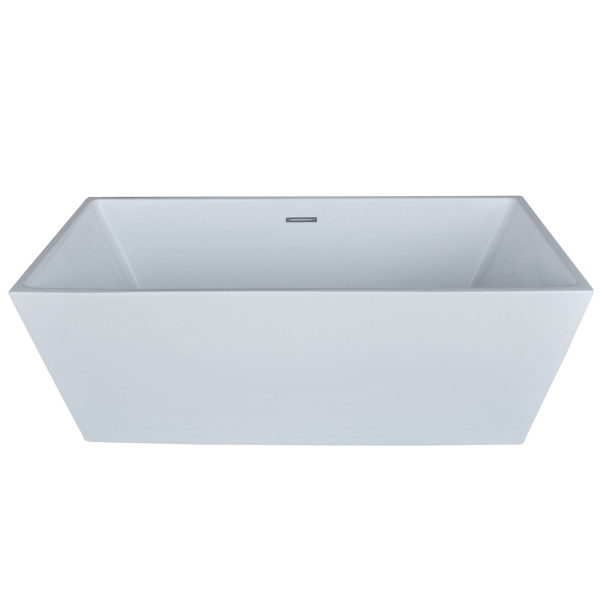 ANZZI FT-AZ002 Fjord Acrylic Center Drain Freestanding Bathtub Glossy White