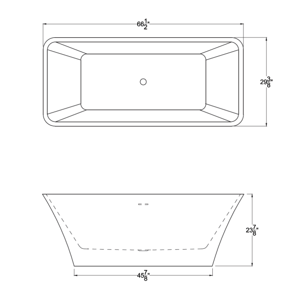 Anzzi FT-AZ006 Arden 5.5 ft. Center Drain Freestanding Bathtub Glossy White