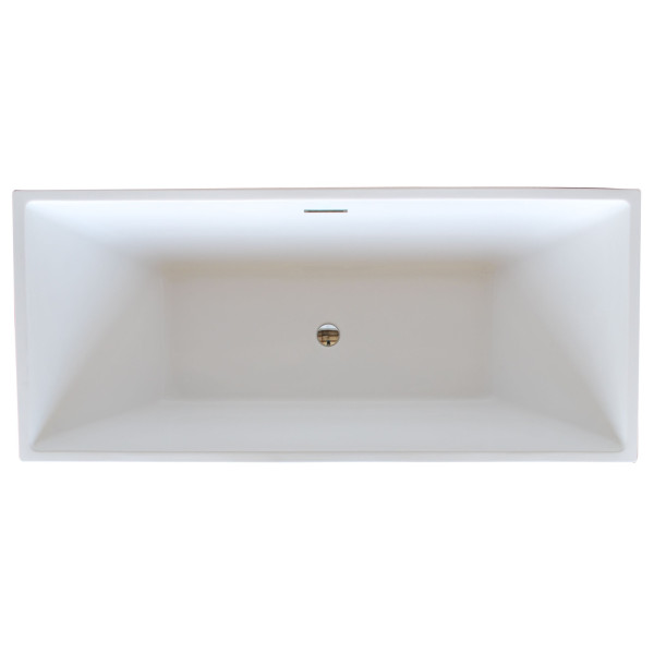 ANZZI FT-AZ007 Rook 5.6 ft. Center Drain Freestanding Bathtub Glossy White
