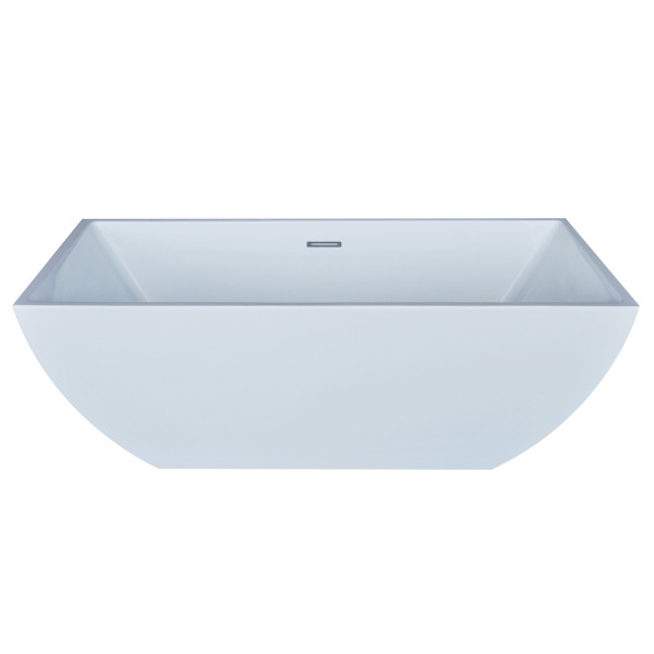 ANZZI FT-AZ007 Rook 5.6 ft. Center Drain Freestanding Bathtub Glossy White