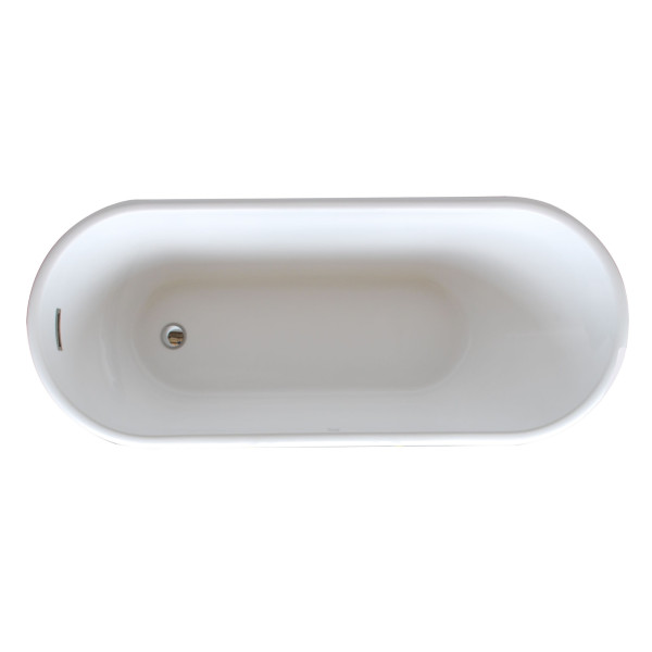 ANZZI FT-AZ008 Century Reversible Drain Freestanding Bathtub Glossy White