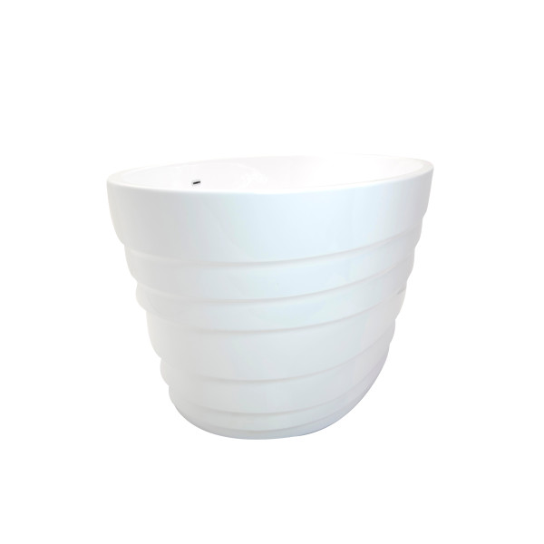 ANZZI FT-AZ068 Nimbus Center Drain Freestanding Bathtub in Glossy White