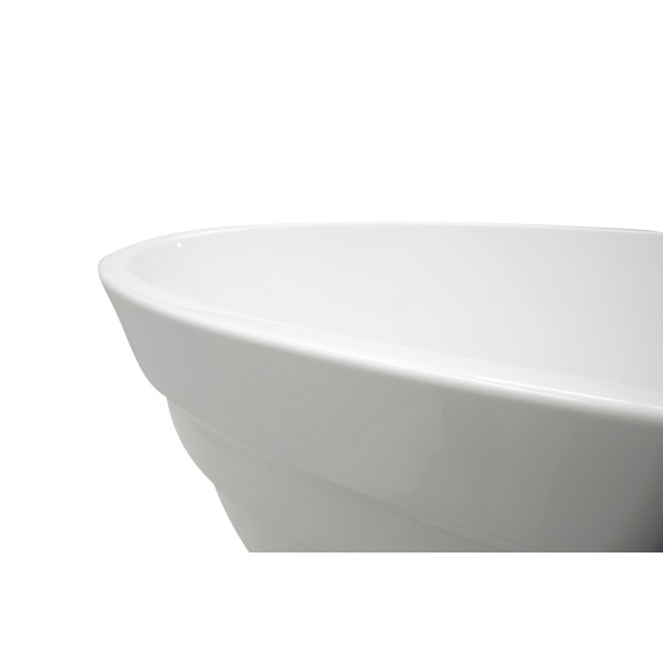 ANZZI FT-AZ068 Nimbus Center Drain Freestanding Bathtub in Glossy White