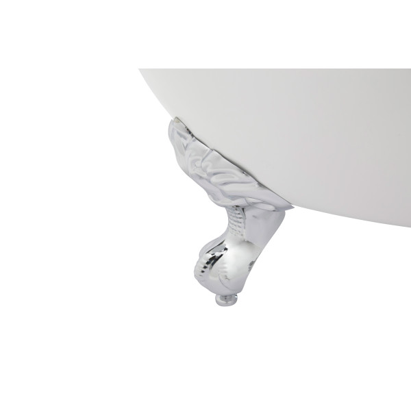 ANZZI FT-AZ082 Aegis 5.7 ft. Center Drain Claw Foot Bathtub In Glossy White