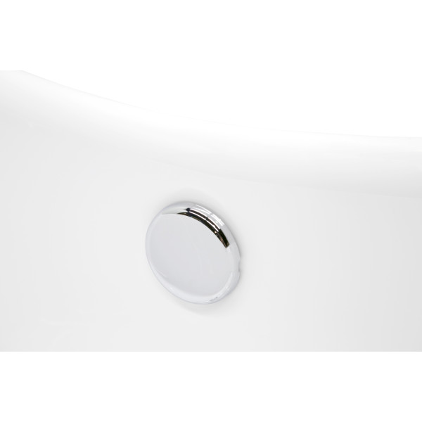 ANZZI FT-AZ082 Aegis 5.7 ft. Center Drain Claw Foot Bathtub In Glossy White