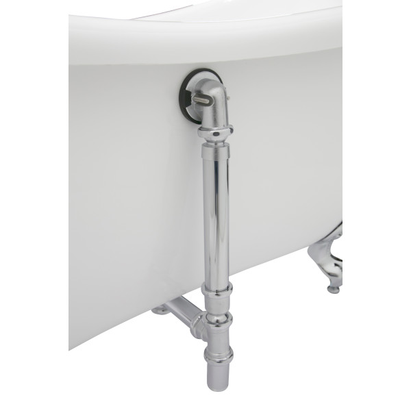 ANZZI FT-AZ082 Aegis 5.7 ft. Center Drain Claw Foot Bathtub In Glossy White