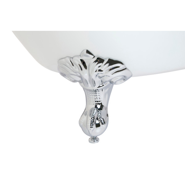 ANZZI FT-AZ082 Aegis 5.7 ft. Center Drain Claw Foot Bathtub In Glossy White