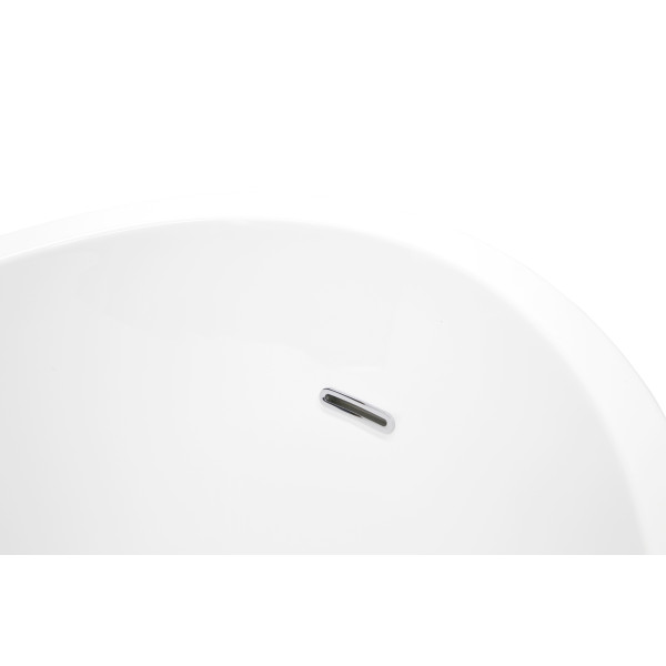 ANZZI FT-AZ084 Stratus Reversible Drain Freestanding Bathtub Glossy White