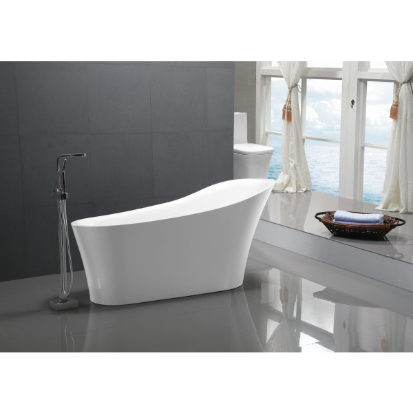 ANZZI FT-AZ092 Maple Series 5.58 ft. Freestanding Bathtub in White