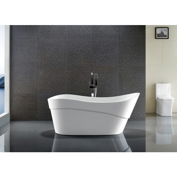 ANZZI FT-AZ094 Kahl Series 5.58 ft. Freestanding Bathtub in White