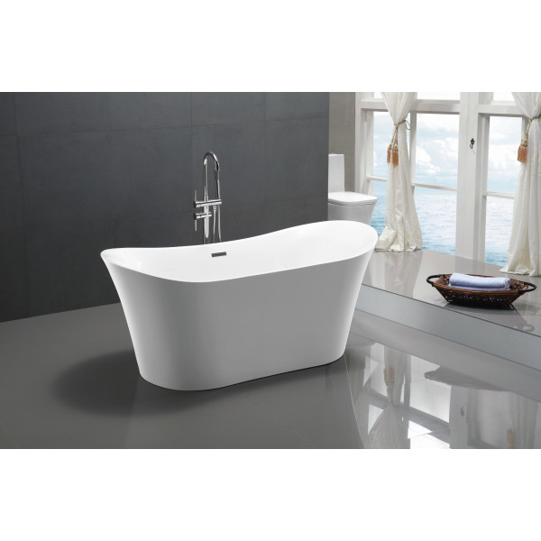ANZZI FT-AZ096 Eft Series 5.58 ft. Freestanding Bathtub in White
