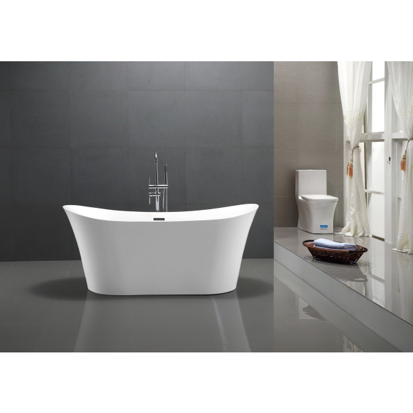 ANZZI FT-AZ096 Eft Series 5.58 ft. Freestanding Bathtub in White