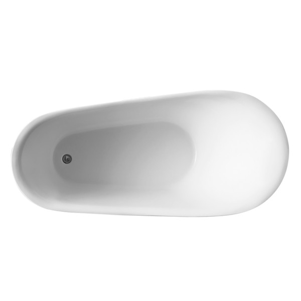 ANZZI FT-AZ106 Arges Reversible Drain Freestanding Bathtub in Glossy White