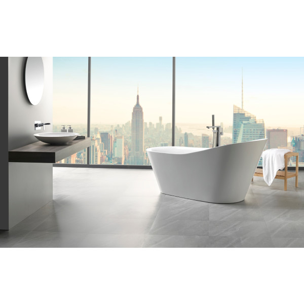 ANZZI FT-AZ106 Arges Reversible Drain Freestanding Bathtub in Glossy White