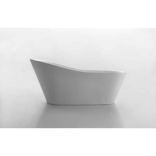 ANZZI FT-AZ106 Arges Reversible Drain Freestanding Bathtub in Glossy White