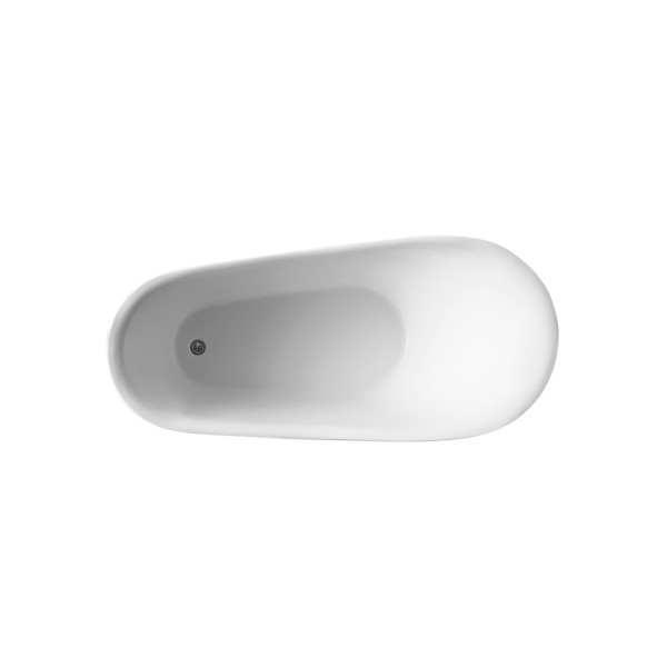 ANZZI FT-AZ106 Arges Reversible Drain Freestanding Bathtub in Glossy White