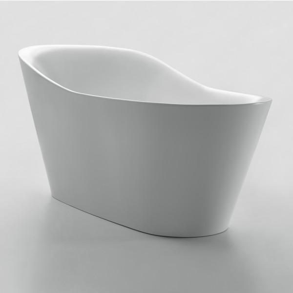 ANZZI FT-AZ106 Arges Reversible Drain Freestanding Bathtub in Glossy White