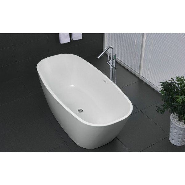 ANZZI FT-AZ108 Bridge Series 5.58 ft. Freestanding Bathtub in White