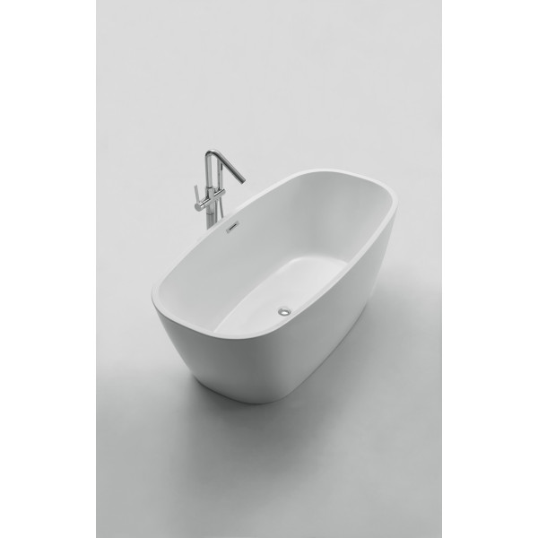 ANZZI FT-AZ108 Bridge Series 5.58 ft. Freestanding Bathtub in White