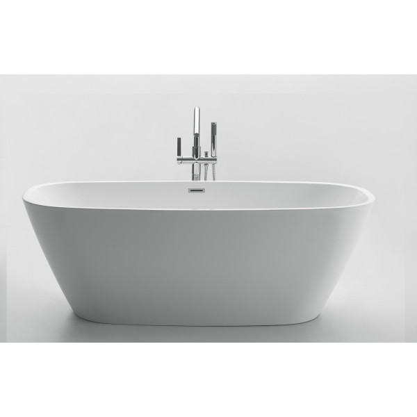 ANZZI FT-AZ108 Bridge Series 5.58 ft. Freestanding Bathtub in White