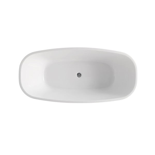 ANZZI FT-AZ108 Bridge Series 5.58 ft. Freestanding Bathtub in White