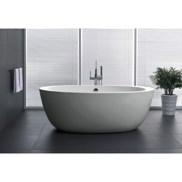 ANZZI FT-AZ111 Yield Series 5.58 ft. Freestanding Bathtub in White