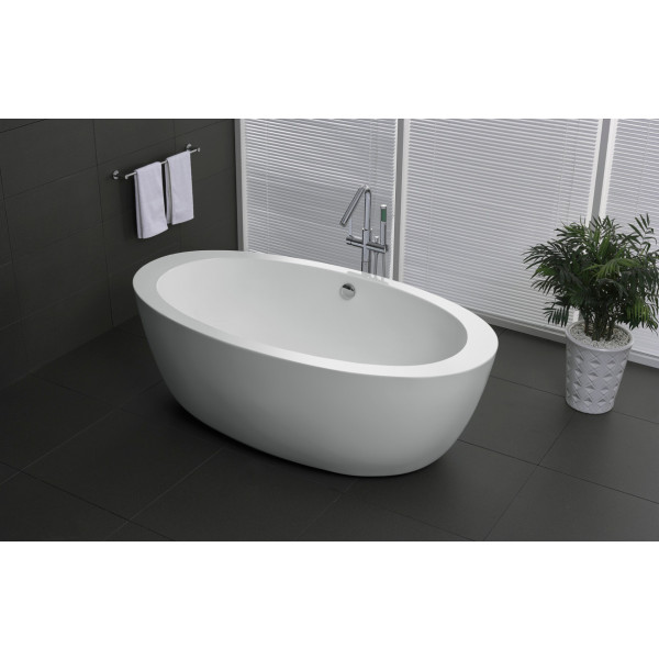 ANZZI FT-AZ111 Yield Series 5.58 ft. Freestanding Bathtub in White
