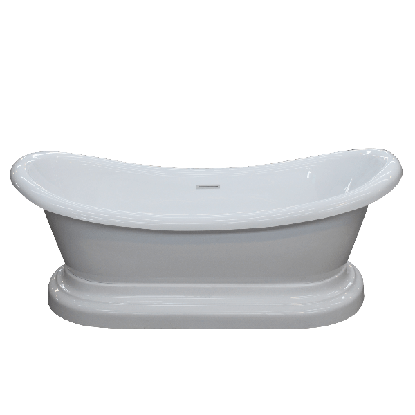 ANZZI FT-AZ113 Ruby 5.9 ft. Acrylic Flatbottom Non-Whirlpool Bathtub White